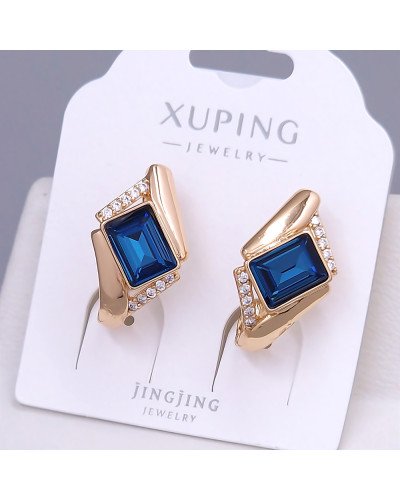 Сережки XР. Позолота 18К. Камені: Swarovski та циркон. Довжина: 20 мм. Ширина: 12 мм.