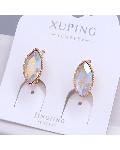 Сережки XР. Позолота 18К. Камені: Swarovski бензинового кольору. Довжина: 16 мм. Ширина: 8 мм.
