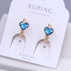 Сережки XР. Позолота 18К. Камені: Swarovski. Діаметр: 13 мм. Ширина: 7 мм