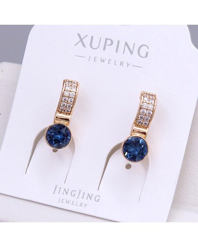 Сережки XР. Позолота 18К. Камені: Swarovski та циркон. Довжина: 18 мм. Ширина: 6 мм.