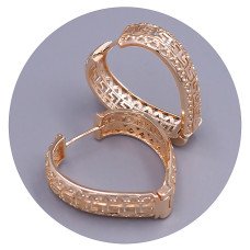 Сережки ХР M&L. Позолота 18К. Довжина: 30 мм. Ширина: 8 мм.
