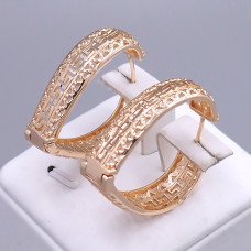 Сережки ХР M&L. Позолота 18К. Довжина: 30 мм. Ширина: 8 мм.