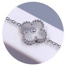 Двосторонній браслет Stainless Steel. Сталь. Родій. Довжина: 18-22 см