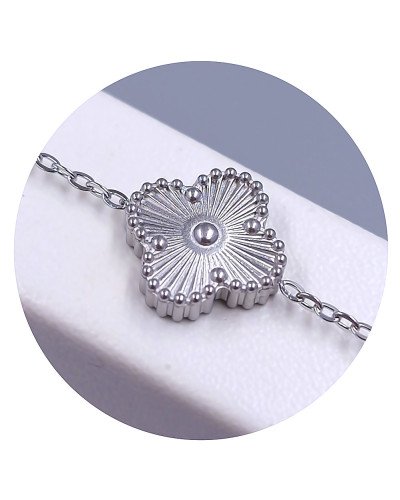 Двосторонній браслет Stainless Steel. Сталь. Родій. Довжина: 18-22 см