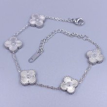 Двосторонній браслет Stainless Steel. Сталь. Родій. Довжина: 18-22 см
