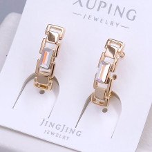 Сережки XР. Позолота 18К. Камені: Swarovski бензинового кольору. Довжина: 18 мм. Ширина: 5 мм.