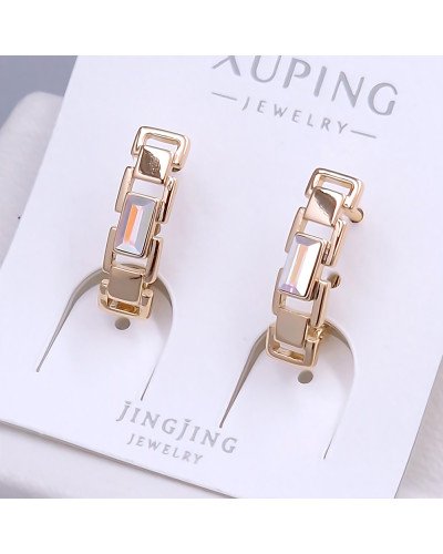 Сережки XР. Позолота 18К. Камені: Swarovski бензинового кольору. Довжина: 18 мм. Ширина: 5 мм.