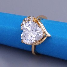 Каблучка XР. Позолота 18К. Камені: білий циркон. Є: 17р 18р 19р 20р