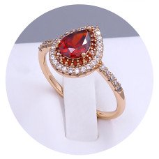 Каблучка XР. Позолота ЧВ. Камені: циркон. Є: 17р 19р