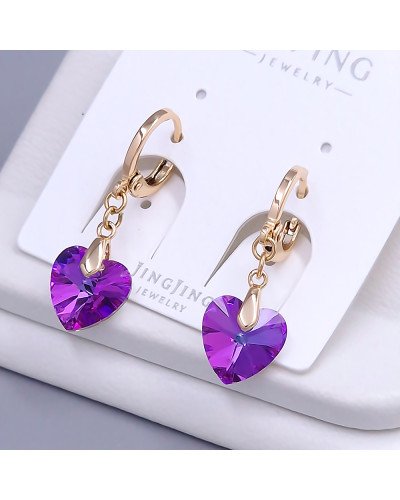 Сережки XР. Позолота 18К. Камені: Swarovski рожевий хамелеон. Довжина: 22 мм. Ширина: 9 мм.
