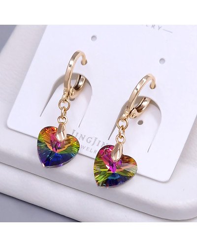 Сережки XР. Позолота 18К. Камені: Swarovski хамелеон. Довжина: 22 мм. Ширина: 9 мм.