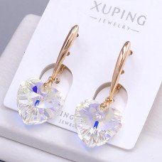 Сережки XР. Позолота 18К. Камені: Swarovski бензинового кольору. Довжина: 37 мм. Ширина: 15 мм.