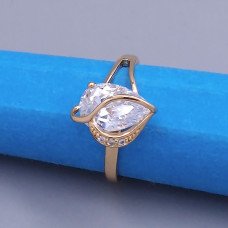 Каблучка XР. Позолота 18К. Камені: білий циркон. Є: 16р 17р 18р 19р  20р
