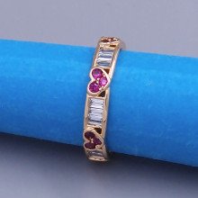 Каблучка XР. Позолота 18К. Камені: циркон. Є: 17р 18р
