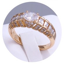 Каблучка XР. Позолота 18К. Камені: білий циркон. Є: 17р 19р 20р