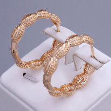 Сережки ХР. Позолота 18К. Діаметр: 30 мм. Ширина: 6 мм.