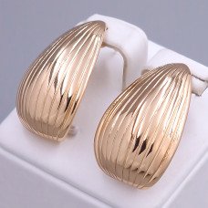 Сережки-гвоздики ХР. Позолота 18К. Довжина: 30 мм. Ширина: 19 мм.