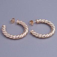 Сережки-гвоздики ХР. Позолота 18К. Діаметр: 36 мм. Ширина: 5 мм.