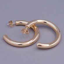 Сережки-гвоздики ХР. Позолота 18К. Діаметр: 40 мм. Ширина: 5 мм.