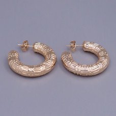 Сережки-гвоздики ХР. Позолота 18К. Діаметр: 33 мм. Ширина: 7 мм.