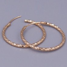 Сережки-кільця XР. Позолота 18К. Діаметр: 30 мм. Товщина: 2 мм.