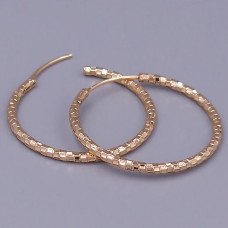 Сережки-кільця XР. Позолота 18К. Діаметр: 30 мм. Товщина: 2 мм.