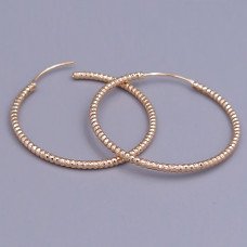 Сережки-кільця XР. Позолота 18К. Діаметр: 37 мм. Товщина: 2 мм.