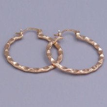 Сережки-кільця XР. Позолота 18К. Діаметр: 30 мм. Товщина: 2 мм.