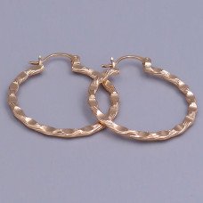 Сережки-кільця XР. Позолота 18К. Діаметр: 30 мм. Товщина: 2 мм.