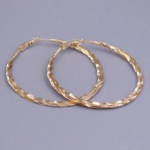 Сережки-кільця XР. Позолота 18К. Діаметр: 55 мм. Товщина: 2 мм.
