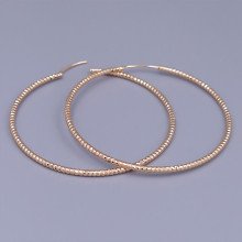 Сережки-кільця XР. Позолота 18К. Діаметр: 57 мм. Товщина: 2 мм.