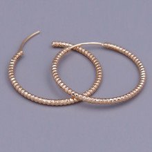 Сережки-кільця XР. Позолота 18К. Діаметр: 31 мм. Товщина: 2 мм.