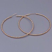 Сережки-кільця XР. Позолота 18К. Діаметр: 62 мм. Товщина: 2 мм.