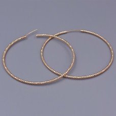 Сережки-кільця XР. Позолота 18К. Діаметр: 62 мм. Товщина: 2 мм.