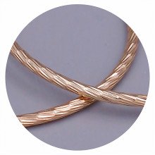 Сережки-кільця XР. Позолота 18К. Діаметр: 51 мм. Товщина: 2 мм.