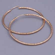 Сережки-кільця XР. Позолота 18К. Діаметр: 51 мм. Товщина: 2 мм.
