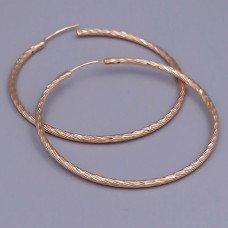 Сережки-кільця XР. Позолота 18К. Діаметр: 51 мм. Товщина: 2 мм.