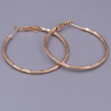 Сережки-кільця XР. Позолота 18К. Діаметр: 40 мм. Товщина: 2 мм.