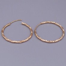 Сережки-кільця XР. Позолота 18К. Діаметр: 42 мм. Товщина: 2 мм.