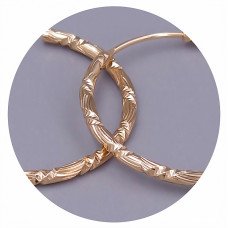 Сережки-кільця XР. Позолота 18К. Діаметр: 56 мм. Товщина: 2 мм.