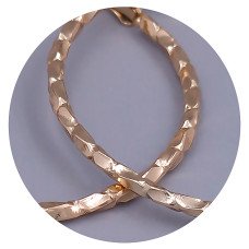 Сережки-кільця XР. Позолота 18К. Діаметр: 50 мм. Товщина: 3 мм.