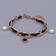 Браслет Stainless Steel. Сталь. Позолота ЧВ. Довжина: 17-20 см