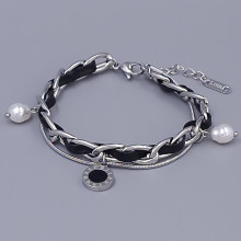 Браслет Stainless Steel. Сталь. Родій. Довжина: 17-20 см