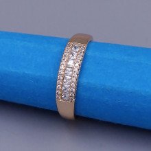 Каблучка XР. Позолота 18К. Камені: білий циркон. Є: 19р