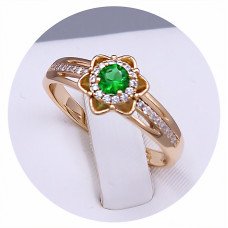 Каблучка XР. Позолота 18К. Камені: циркон. Є: 16р 17р