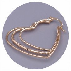 Сережки ХР M&L. Позолота 18К. Довжина: 32 мм. Ширина: 36 мм.