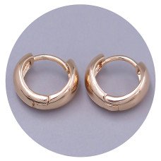 Сережки ХР M&L. Позолота 18К. Діаметр: 14 мм. Ширина: 6 мм.