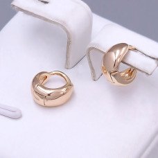 Сережки ХР. Позолота 18К. Діаметр: 9 мм. Ширина: 4 мм.