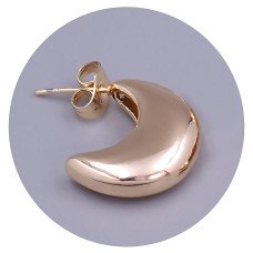 Сережки-гвоздики ХР M&L. Позолота 18К. Довжина: 20 мм. Ширина: 6 мм.