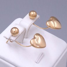 Сережки-гвоздики ХР. Позолота 18К. Довжина: 26 мм. Ширина: 12 мм.